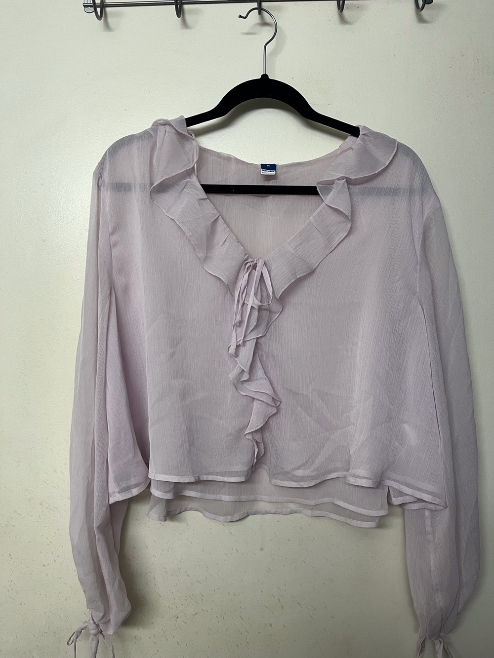 Old Navy Lavender Ruffle V-Neck Blouse